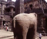 ellora carved elephant