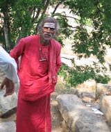 sadhu on steps